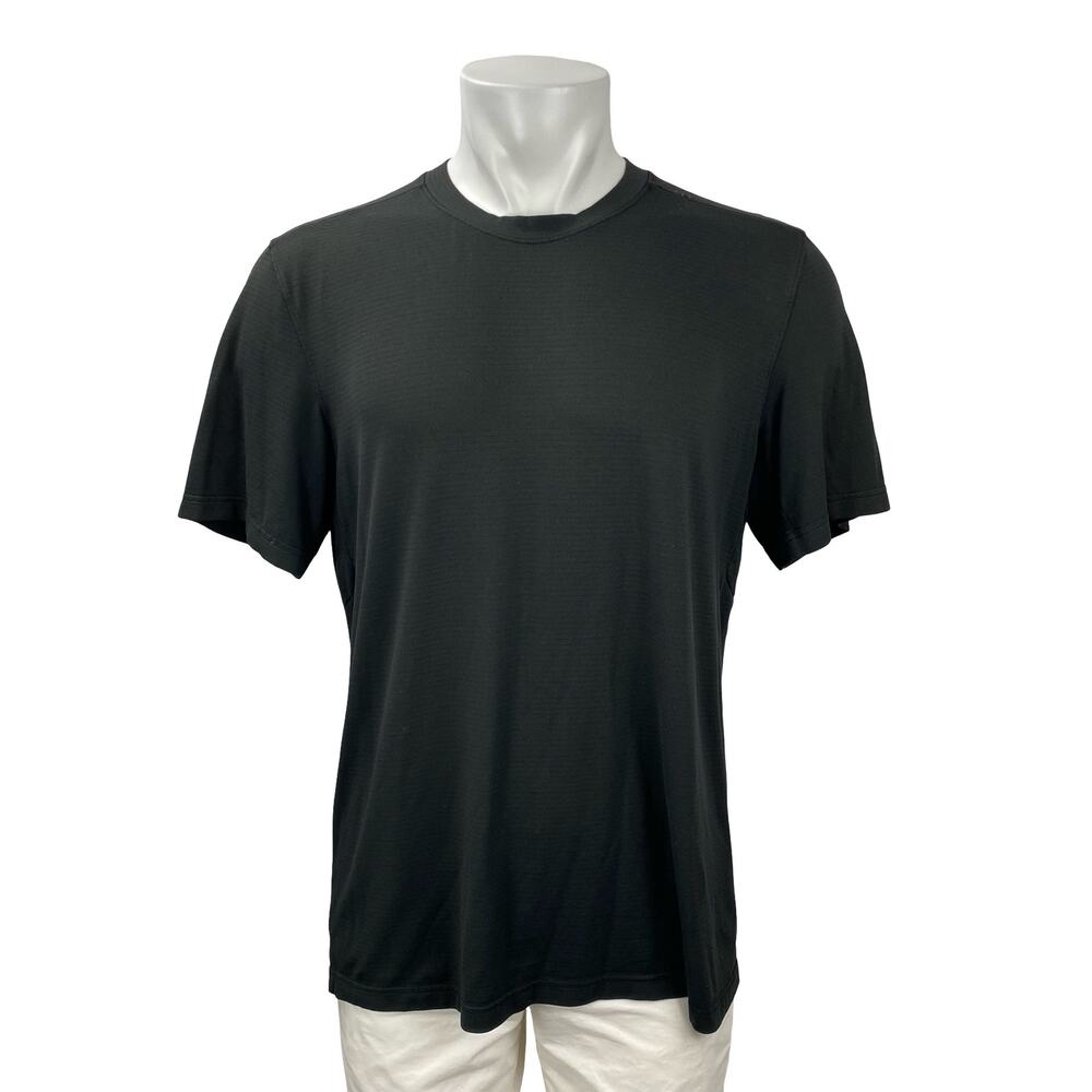 Lululemon Men's Black Short Sleeve Yoga Athletic Activewear Tee T-Shirt Top 14